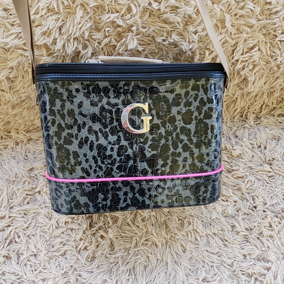 Guess Crossbody Bag - Black with Pink Accent - Picture 1 of 6